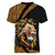 Ethiopia Women V-Neck T-Shirt Ethiopian Lion Style Pattern - Wonder Print Shop