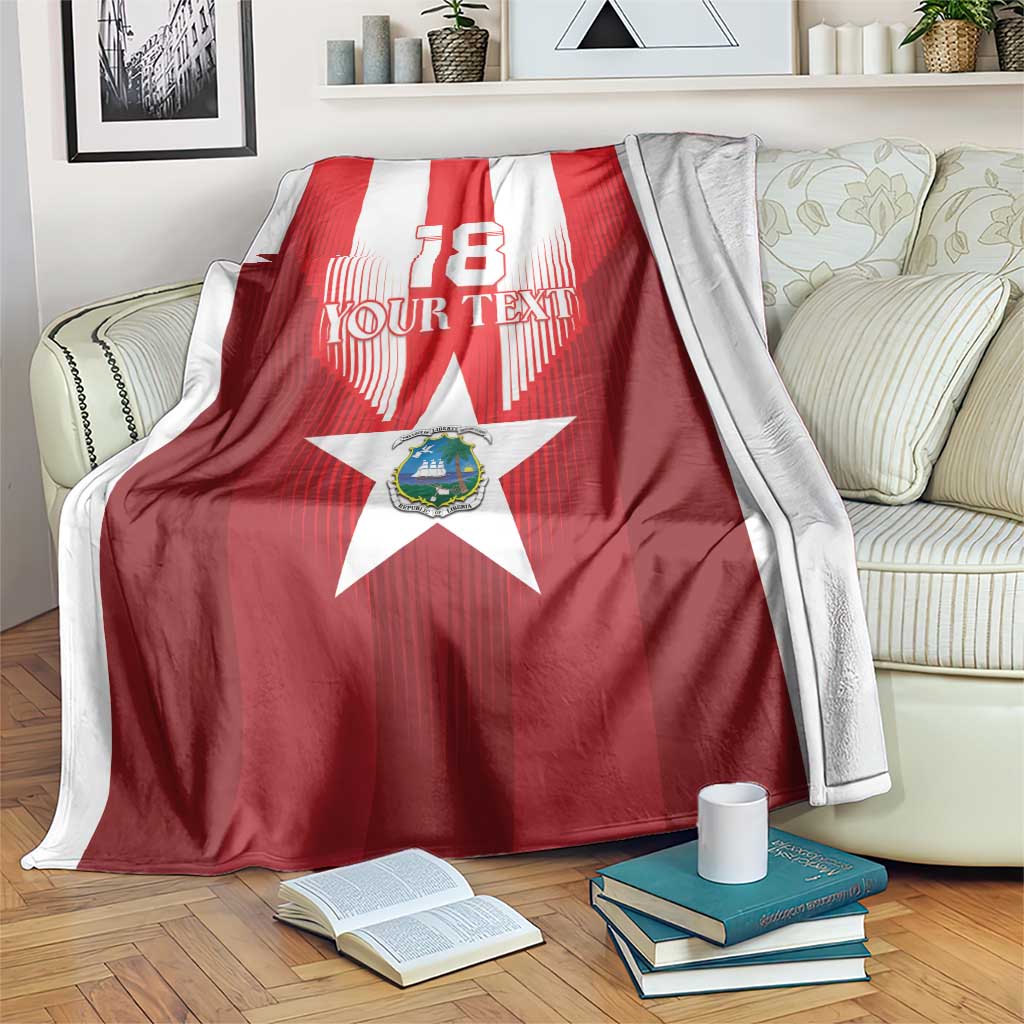 Custom Liberia Football Blanket Lone Stars Go Champion