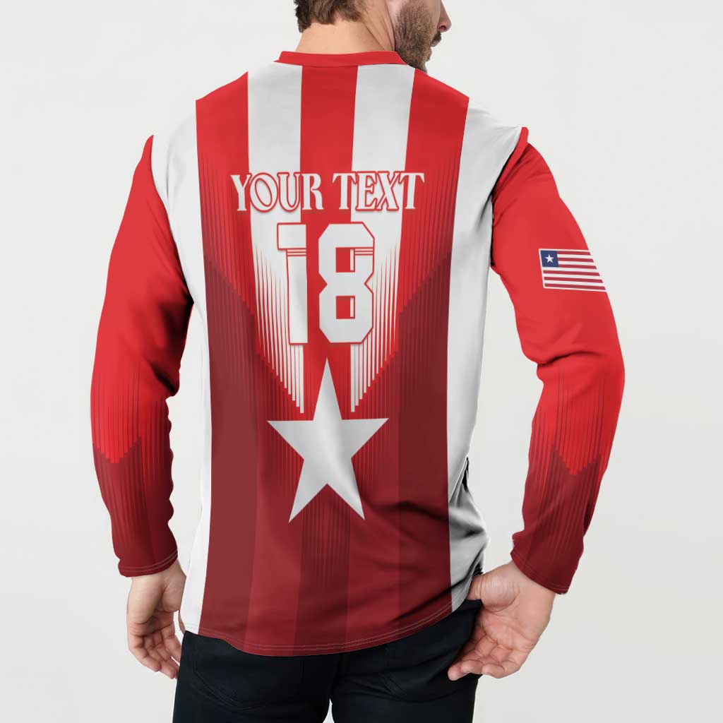 Custom Liberia Football Button Sweatshirt Lone Stars Go Champion