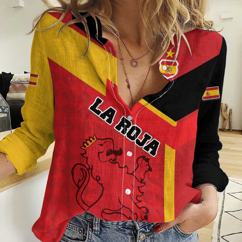 Custom Spain Football Women Casual Shirt La Roja Go Champion - Wonder Print Shop