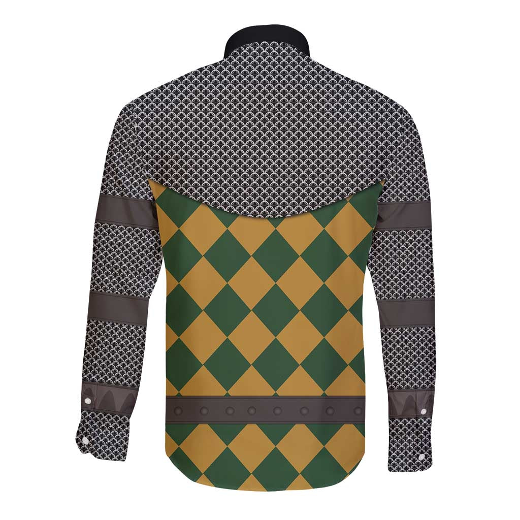 Knights Germany Costumes Long Sleeve Button Shirt - Wonder Print Shop