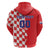 Custom Croatia Independence Day Hoodie Grunge Checkerboard Patterns With Map - Wonder Print Shop