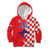 Custom Croatia Independence Day Kid Hoodie Grunge Checkerboard Patterns With Map - Wonder Print Shop