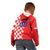 Custom Croatia Independence Day Kid Hoodie Grunge Checkerboard Patterns With Map - Wonder Print Shop