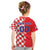 Custom Croatia Independence Day Kid T Shirt Grunge Checkerboard Patterns With Map - Wonder Print Shop