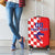 Custom Croatia Independence Day Luggage Cover Grunge Checkerboard Patterns With Map - Wonder Print Shop