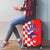 Custom Croatia Independence Day Luggage Cover Grunge Checkerboard Patterns With Map - Wonder Print Shop