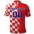 Custom Croatia Independence Day Polo Shirt Grunge Checkerboard Patterns With Map