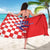 Custom Croatia Independence Day Sarong Grunge Checkerboard Patterns With Map - Wonder Print Shop