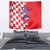 Custom Croatia Independence Day Tapestry Grunge Checkerboard Patterns With Map