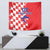 Custom Croatia Independence Day Tapestry Grunge Checkerboard Patterns With Map