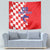 Custom Croatia Independence Day Tapestry Grunge Checkerboard Patterns With Map