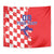 Custom Croatia Independence Day Tapestry Grunge Checkerboard Patterns With Map