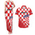 Custom Croatia Checkerboard Couples Matching Tank Maxi Dress and Hawaiian Shirt With Coat Of Arms