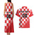 Custom Croatia Checkerboard Couples Matching Tank Maxi Dress and Hawaiian Shirt With Coat Of Arms