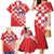 Custom Croatia Checkerboard Family Matching Mermaid Dress and Hawaiian Shirt With Coat Of Arms - Wonder Print Shop