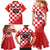 Custom Croatia Checkerboard Family Matching Mermaid Dress and Hawaiian Shirt With Coat Of Arms - Wonder Print Shop