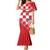 Custom Croatia Checkerboard Family Matching Mermaid Dress and Hawaiian Shirt With Coat Of Arms - Wonder Print Shop