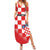 Custom Croatia Checkerboard Family Matching Summer Maxi Dress and Hawaiian Shirt With Coat Of Arms - Wonder Print Shop