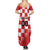 Custom Croatia Checkerboard Family Matching Summer Maxi Dress and Hawaiian Shirt With Coat Of Arms - Wonder Print Shop