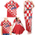 Custom Croatia Checkerboard Family Matching Tank Maxi Dress and Hawaiian Shirt With Coat Of Arms - Wonder Print Shop