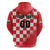 Custom Croatia Checkerboard Hoodie With Coat Of Arms - Wonder Print Shop