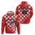 Custom Croatia Checkerboard Hoodie With Coat Of Arms - Wonder Print Shop