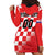 Custom Croatia Checkerboard Hoodie Dress With Coat Of Arms - Wonder Print Shop