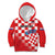 Custom Croatia Checkerboard Kid Hoodie With Coat Of Arms - Wonder Print Shop