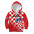 Custom Croatia Checkerboard Kid Hoodie With Coat Of Arms - Wonder Print Shop