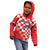 Custom Croatia Checkerboard Kid Hoodie With Coat Of Arms - Wonder Print Shop