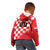 Custom Croatia Checkerboard Kid Hoodie With Coat Of Arms - Wonder Print Shop