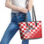 Custom Croatia Checkerboard Leather Tote Bag With Coat Of Arms