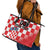 Custom Croatia Checkerboard Leather Tote Bag With Coat Of Arms