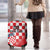 Custom Croatia Checkerboard Luggage Cover With Coat Of Arms - Wonder Print Shop