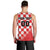 Custom Croatia Checkerboard Men Tank Top With Coat Of Arms - Wonder Print Shop