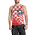 Custom Croatia Checkerboard Men Tank Top With Coat Of Arms - Wonder Print Shop