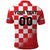 Custom Croatia Checkerboard Polo Shirt With Coat Of Arms