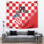 Custom Croatia Checkerboard Tapestry With Coat Of Arms