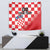 Custom Croatia Checkerboard Tapestry With Coat Of Arms