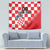 Custom Croatia Checkerboard Tapestry With Coat Of Arms