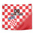 Custom Croatia Checkerboard Tapestry With Coat Of Arms