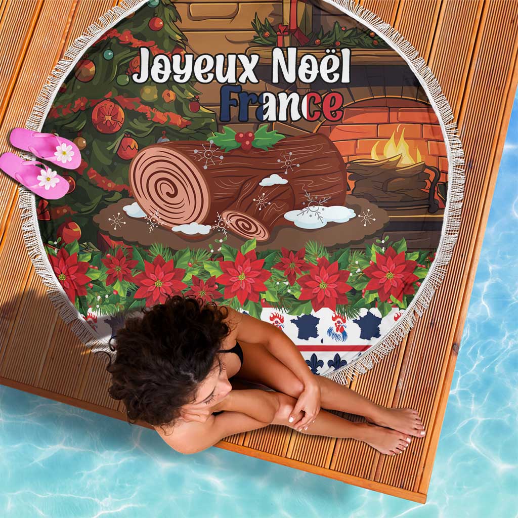 France Christmas Beach Blanket Buche De Noel - Wonder Print Shop