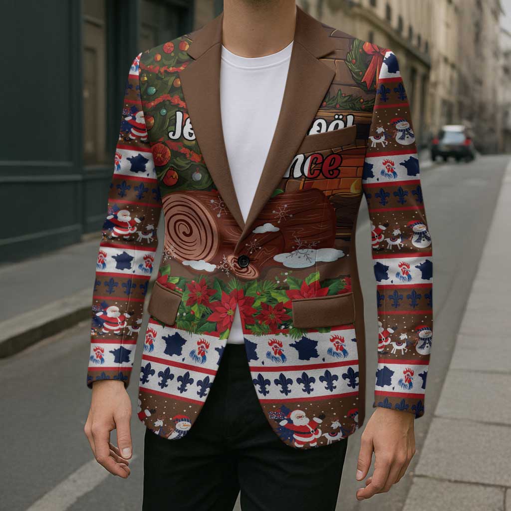 France Christmas Blazer Buche De Noel - Wonder Print Shop