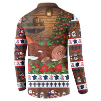 France Christmas Button Sweatshirt Buche De Noel - Wonder Print Shop