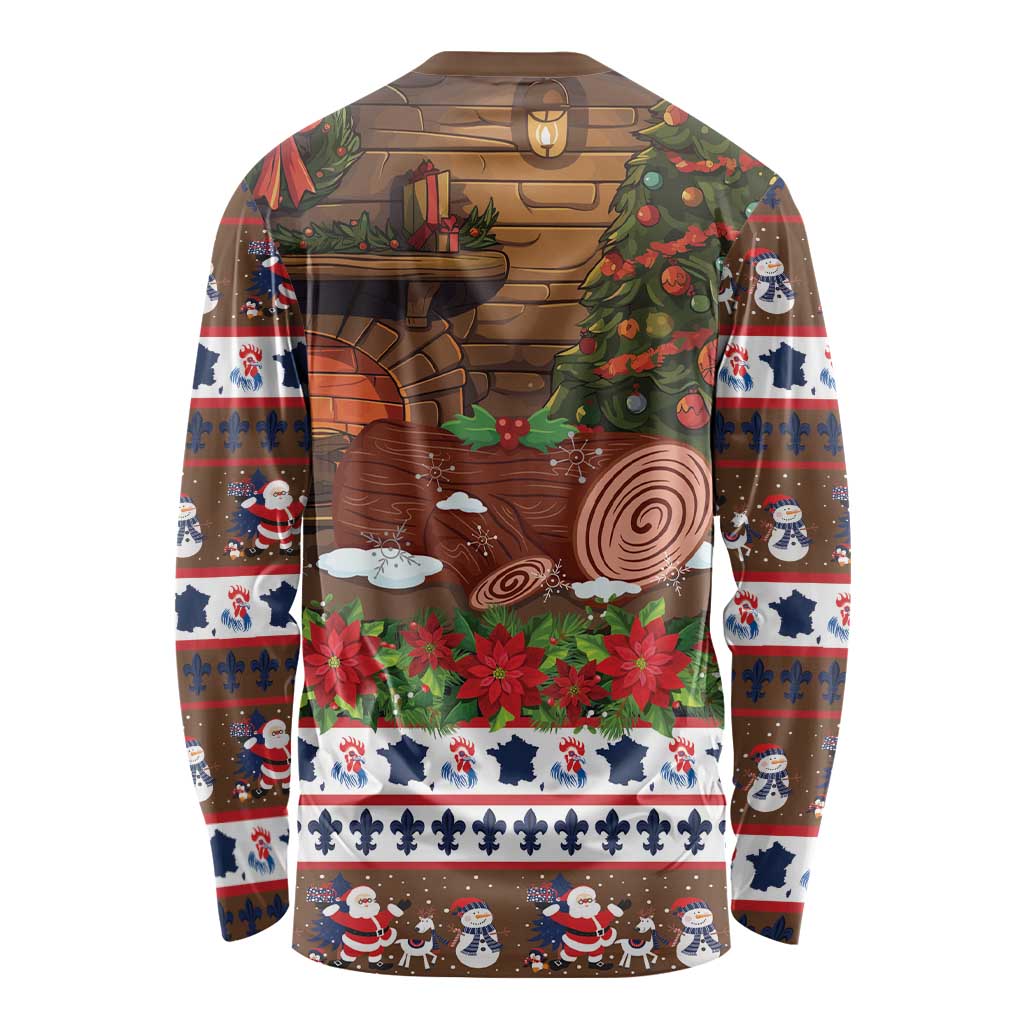 France Christmas Long Sleeve Shirt Buche De Noel - Wonder Print Shop