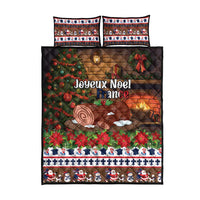 France Christmas Quilt Bed Set Buche De Noel - Wonder Print Shop