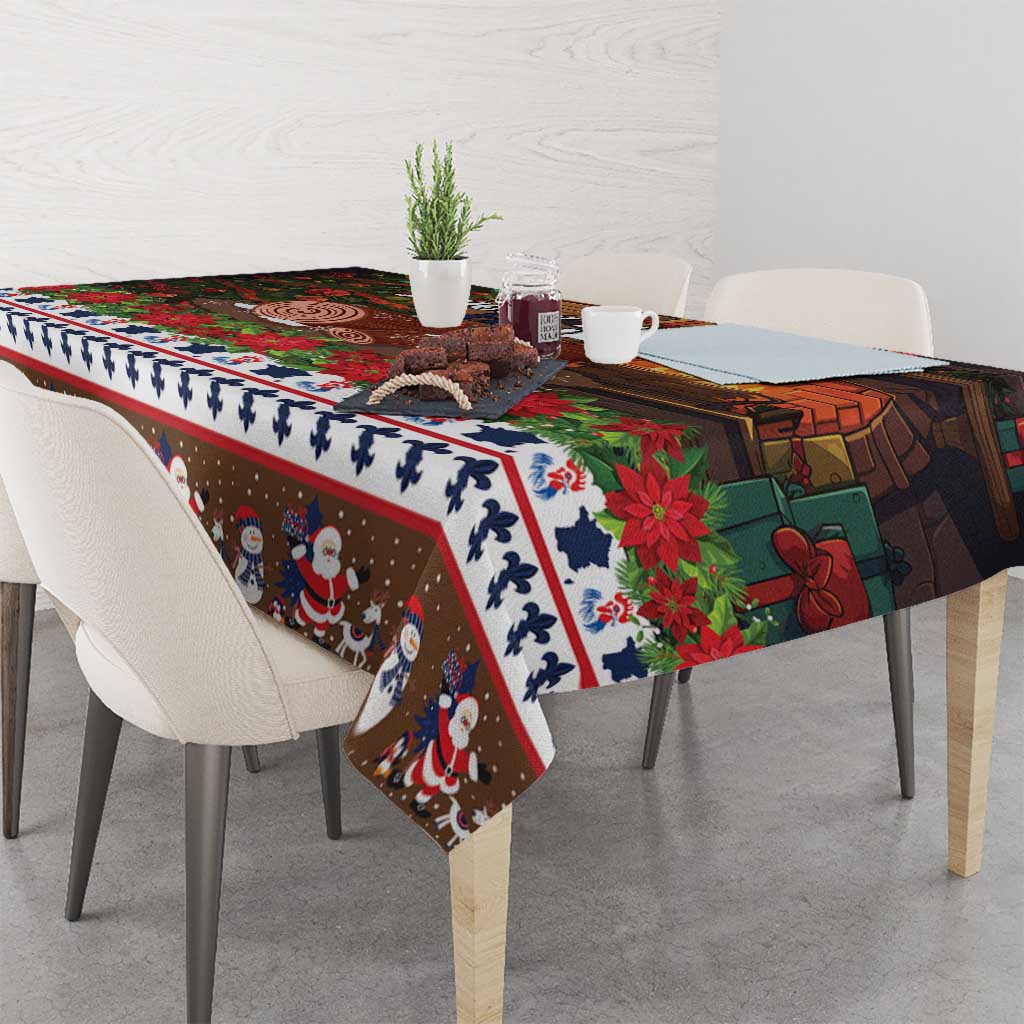 France Christmas Tablecloth Buche De Noel - Wonder Print Shop