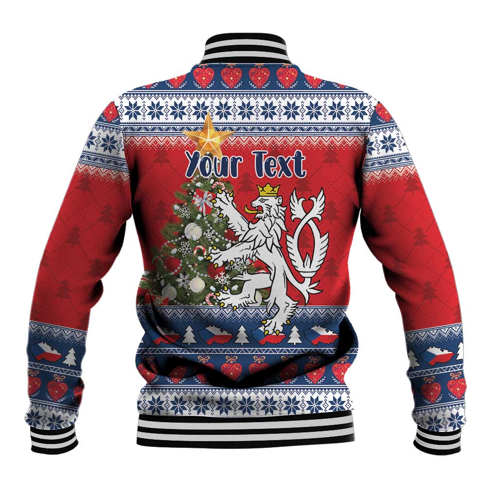Czech Republic Christmas Personalized Baseball Jacket Vesele Vanoce - Wonder Print Shop