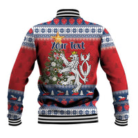 Czech Republic Christmas Personalized Baseball Jacket Vesele Vanoce - Wonder Print Shop